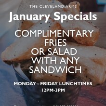 January deals at The Cleveland Arms